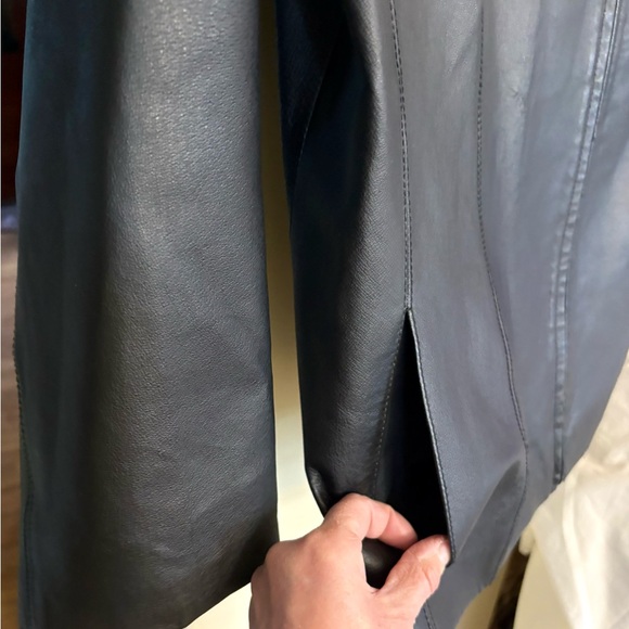 Worthington Black Leather Jacket Women’s XL Zip Up Pockets - Picture 2 of 8